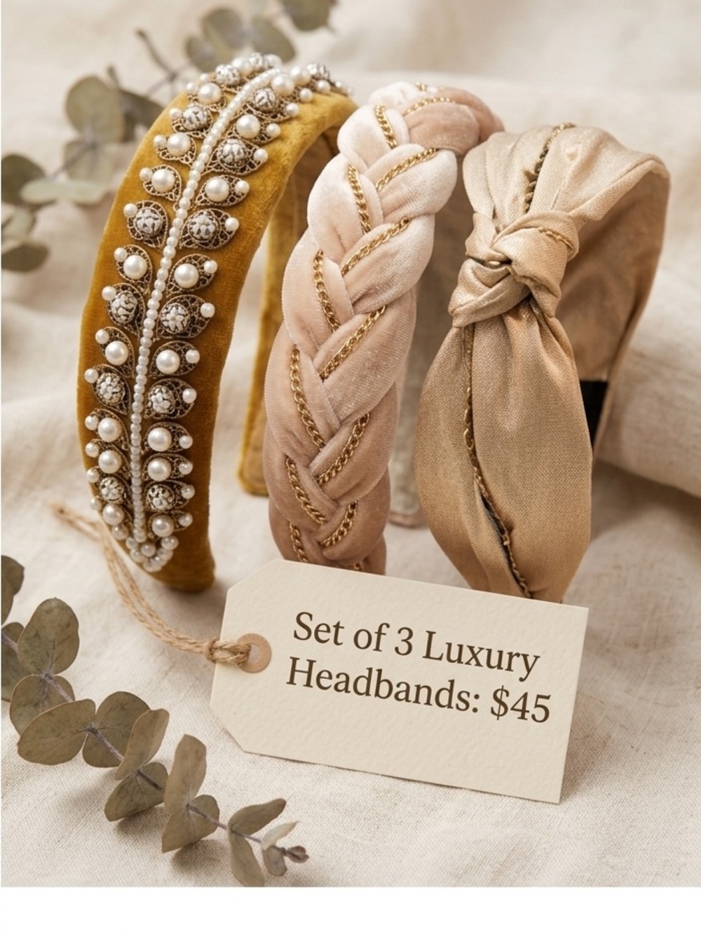 Holt Renfrew & Nordstrom Luxury Headbands, Beads, Braids, Filigree #bridesmaids